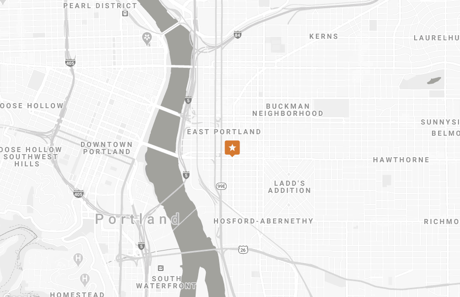 Come visit us in Southeast Portland, on 635 SE Hawthorne Blvd.